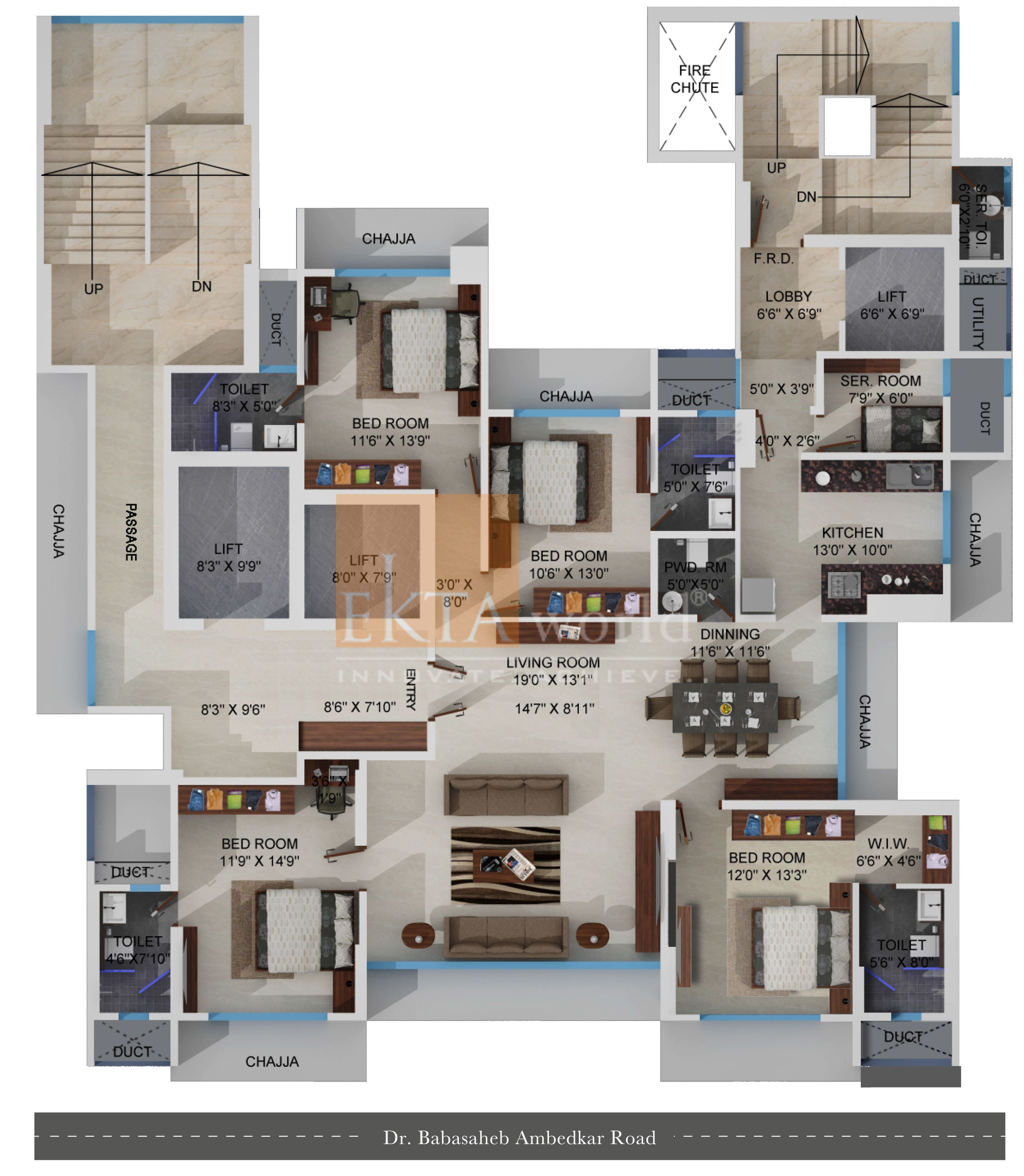 4 Bhk Apartments In Dadar - Ekta Invictus